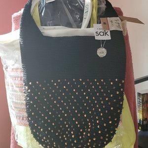 Sak sold out  limited edition beaded handmade hobo signed